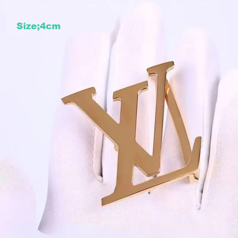 Craft 4CM LV Steel Belt Head ,Belt Buckle For Handmade Leather Belt