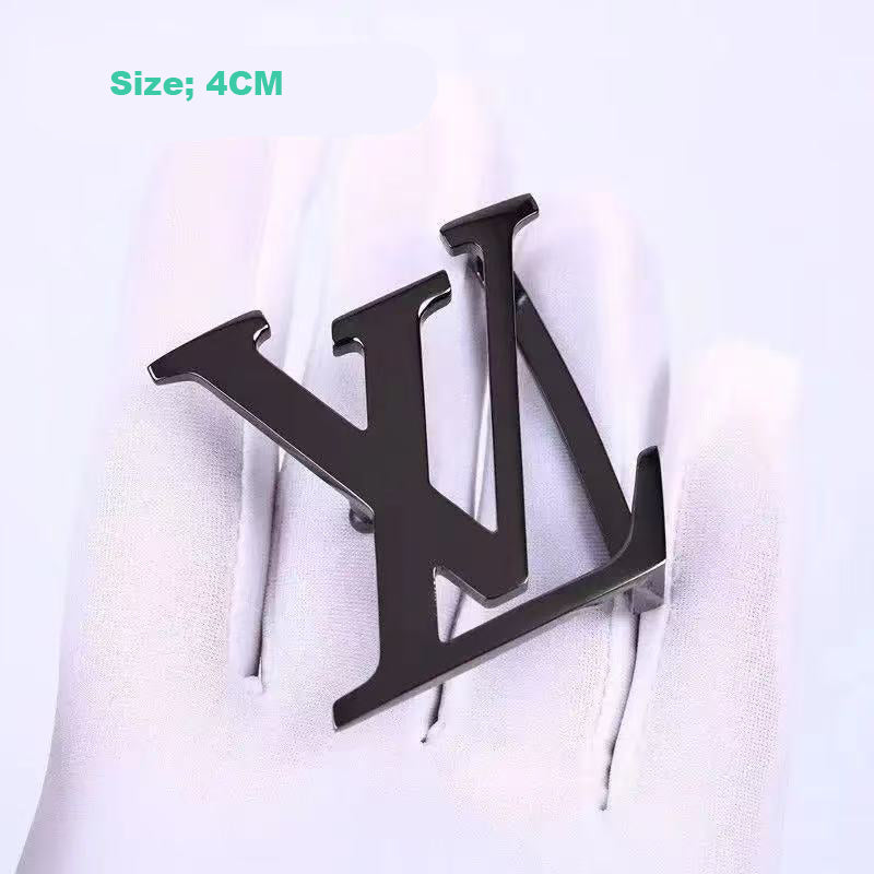 Craft 4CM LV Steel Belt Head ,Belt Buckle For Handmade Leather Belt