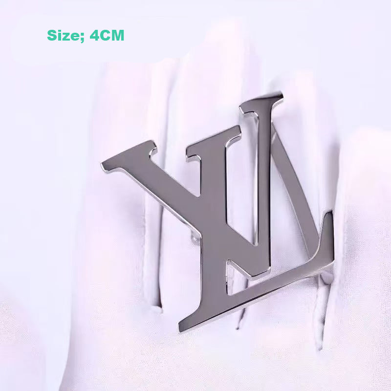 Craft 4CM LV Steel Belt Head ,Belt Buckle For Handmade Leather Belt
