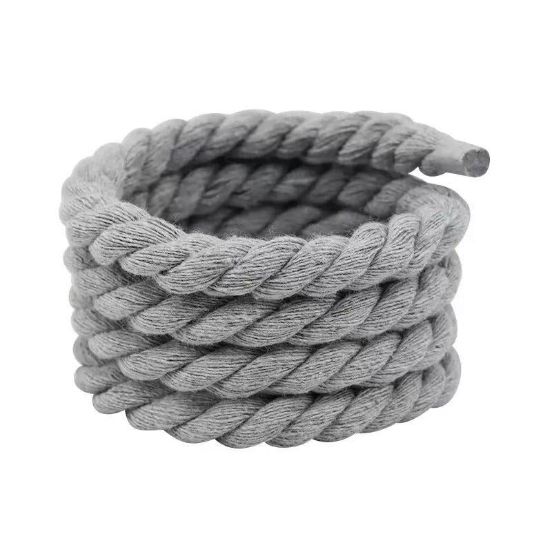 Natural Soft 9mm Thick Hemp Rope Shoelace For Handmade Shoes ,DIY Handicraft Sneakers By Pairs
