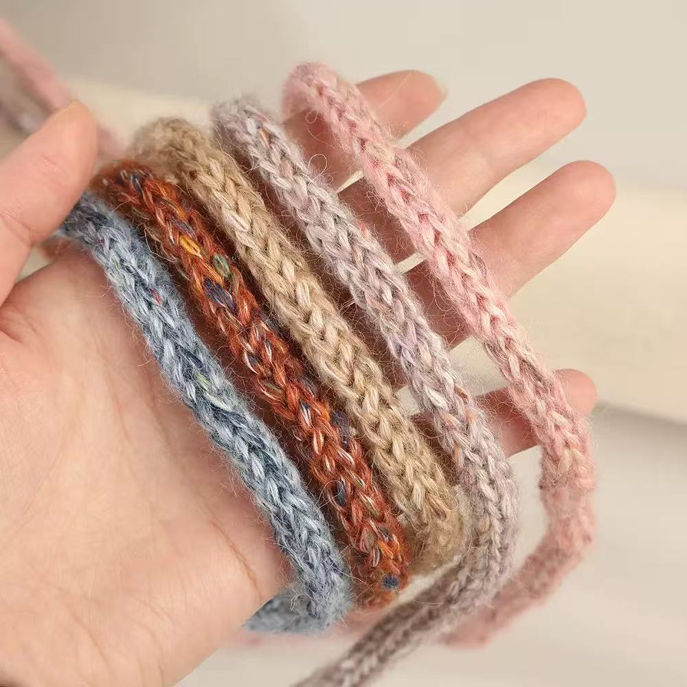 Craft 8MM Wool with Polyester Blended Yarn For DIY Sewing Goods By Yard