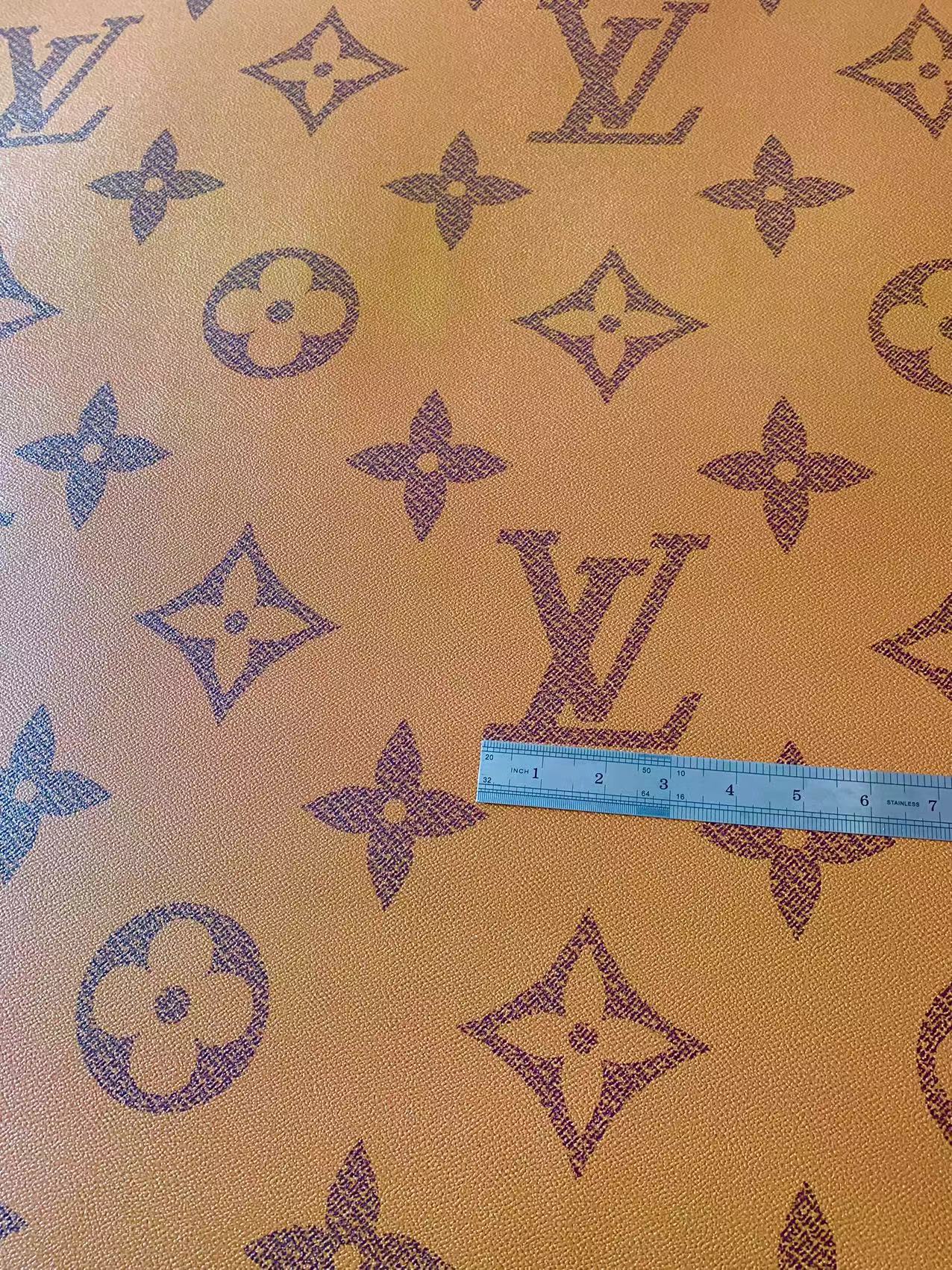 Craft Brownness LV 3.5 inch vinyl crafting leather fabric Bag leather ,shoes leather ,Handicraft leather( 3.5 inch Big Size )