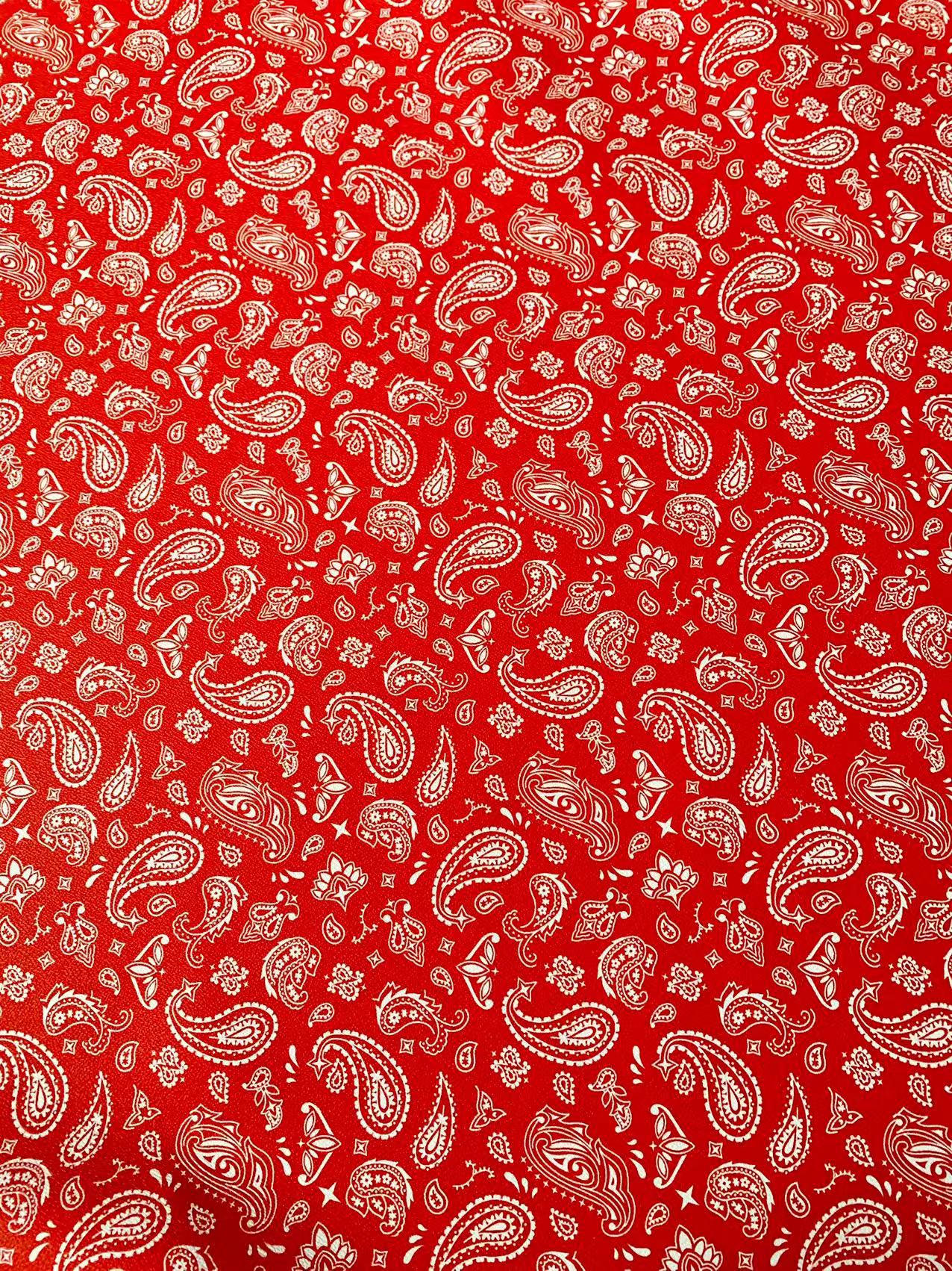 Bandanas Leather For handmade DIY shoe,bag Goods,Craft Handicrafts Material leather By Yard(Red)