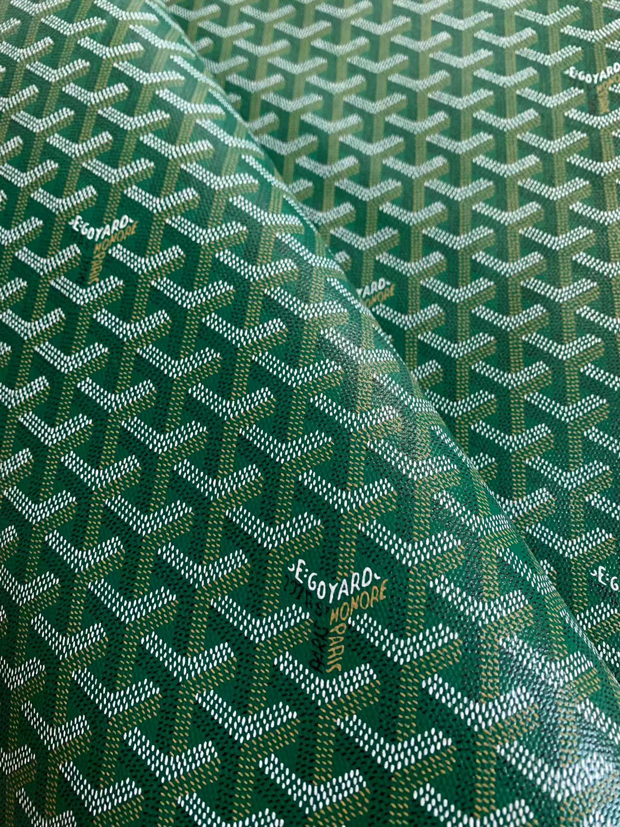 Best Quality Of Original Goyard Leather For Handmade Bag ,Furniture and Handicraft Goods By Yard(Green)