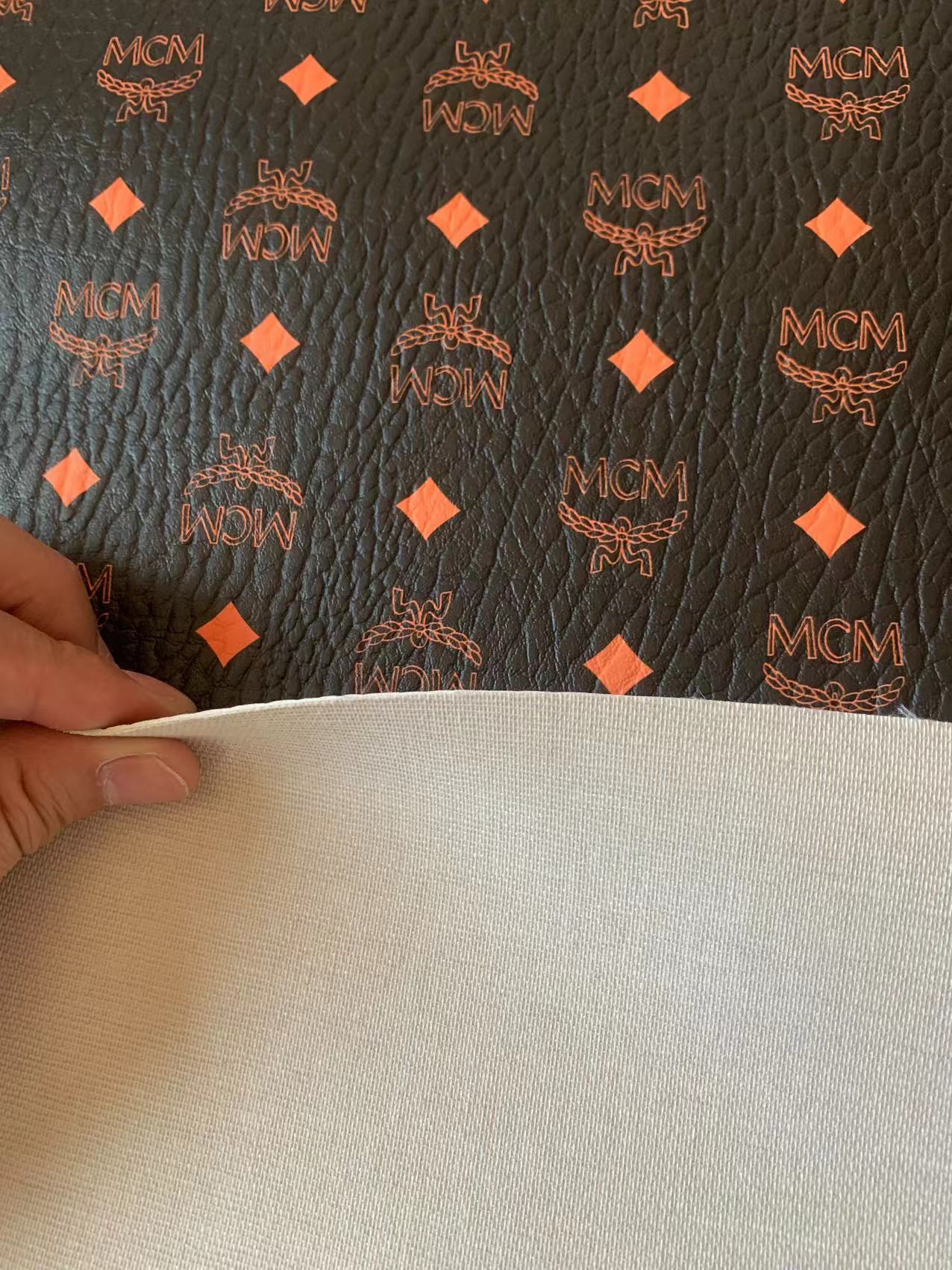 Orange Leather For Handmade Sneaker, Upholstery And Handicraft By Yard