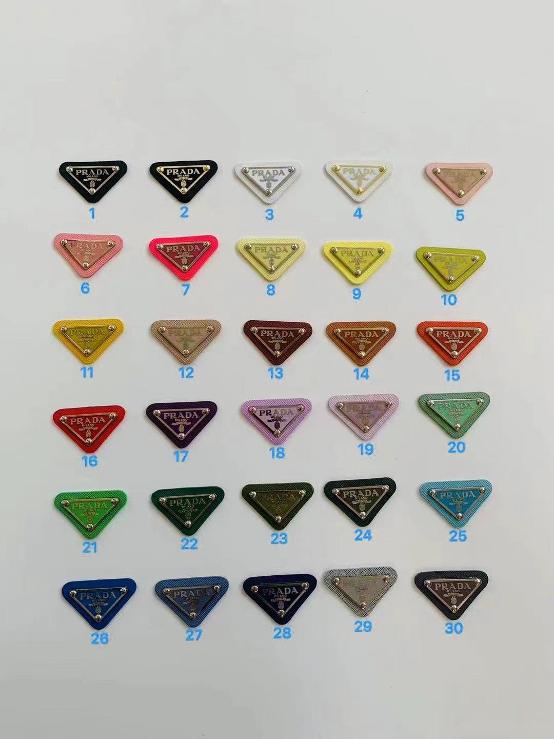 Tianchao Colorful Prada Tags Metal with Rubber Material For Handmade Goods