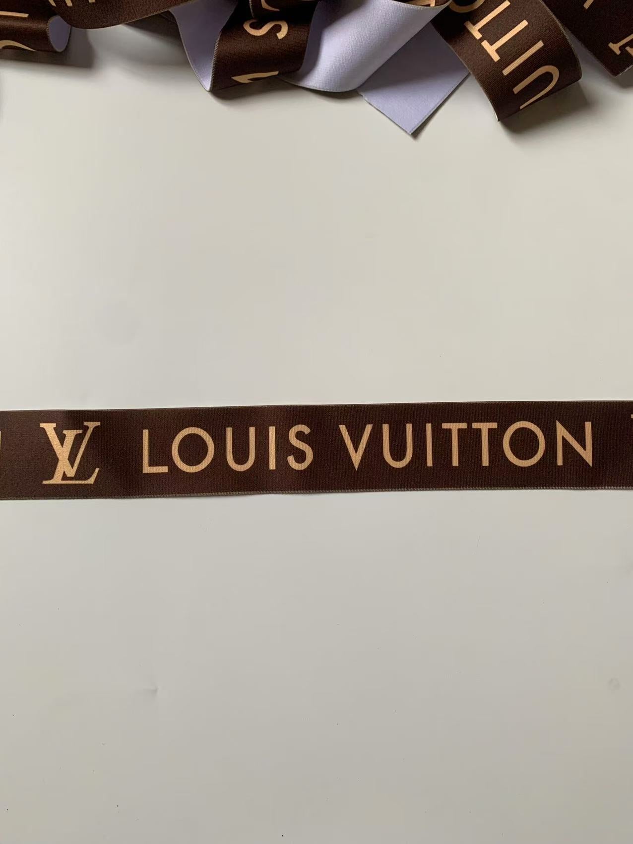 Craft Deep Brown LV Elastic Strips ,Ribbon For Handmade Clothing ,Apparle Handicraft Goods