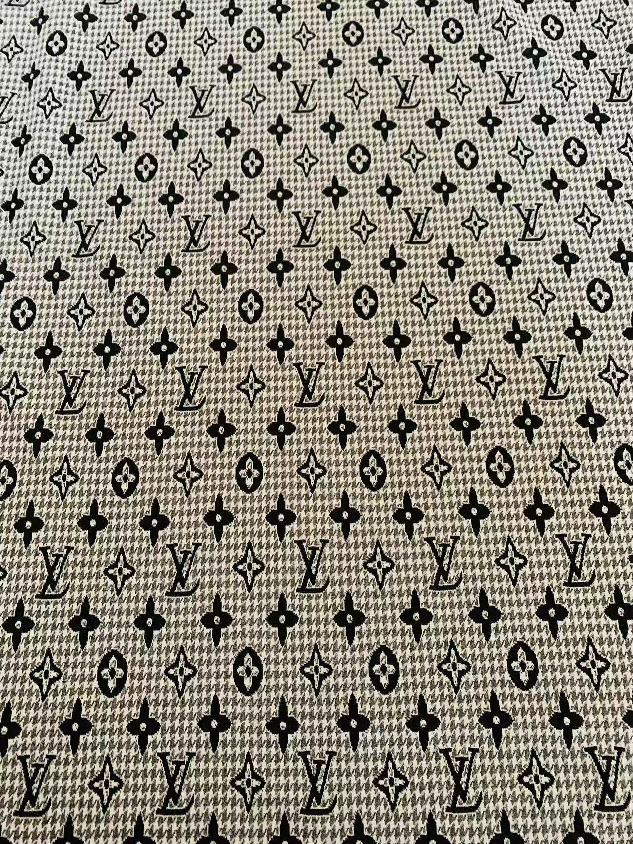 Craft Gray LV Knitting Jacquard Cloth Fabric For Handmade Apparel ,Clothing ,Sneaker Upholstery Goods By Yard