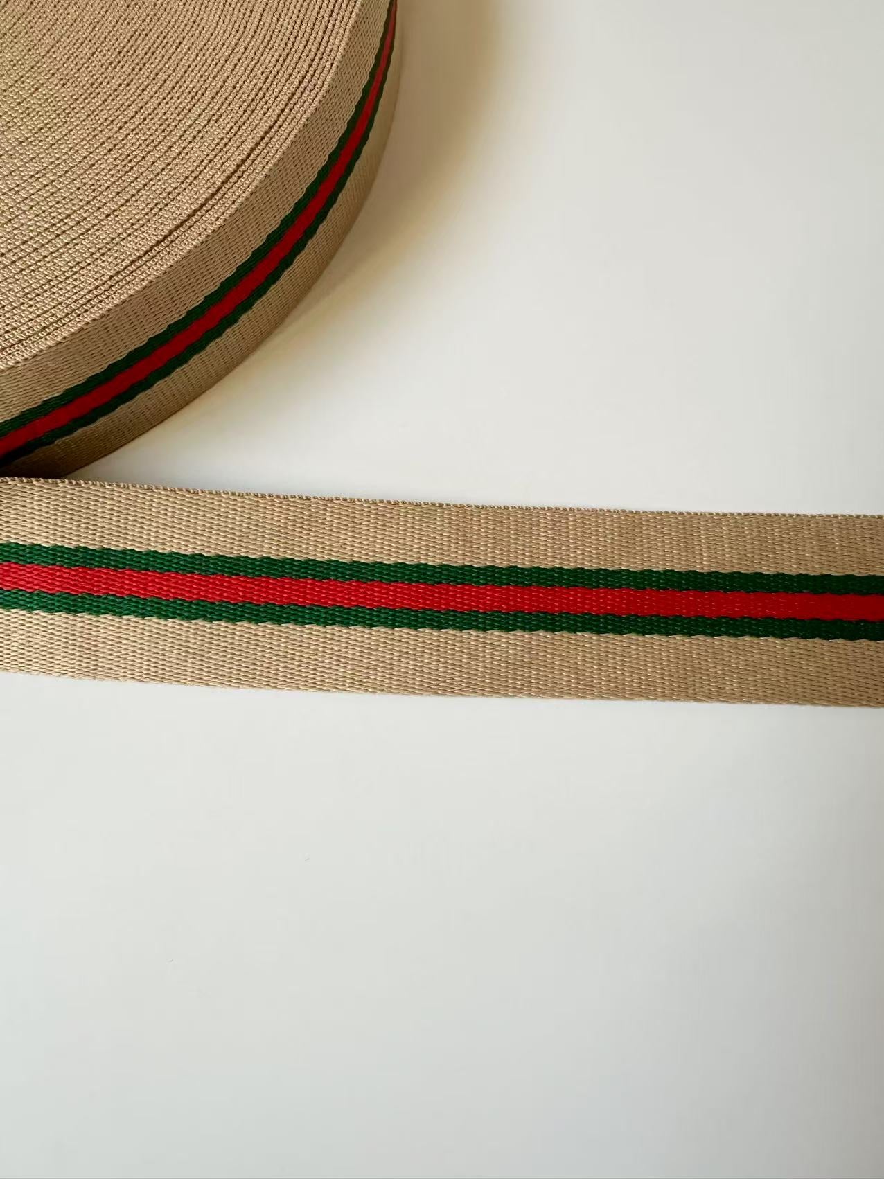 Craft Gucci 1.5 inch Strap ,Handmade Striped Ribbon Trim Embroidered For Handicrafts By Yard