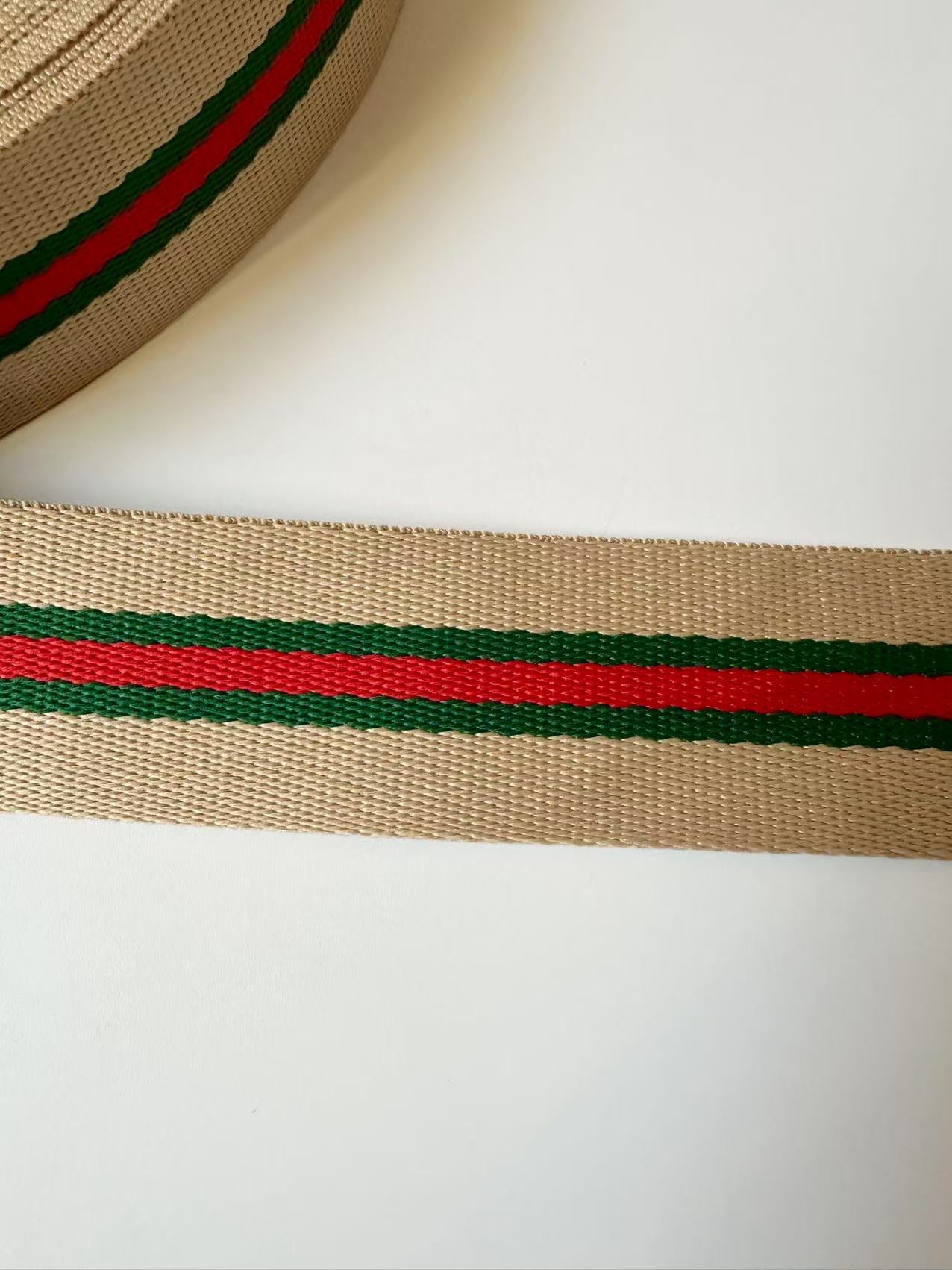 Craft Gucci 1.5 inch Strap ,Handmade Striped Ribbon Trim Embroidered For Handicrafts By Yard