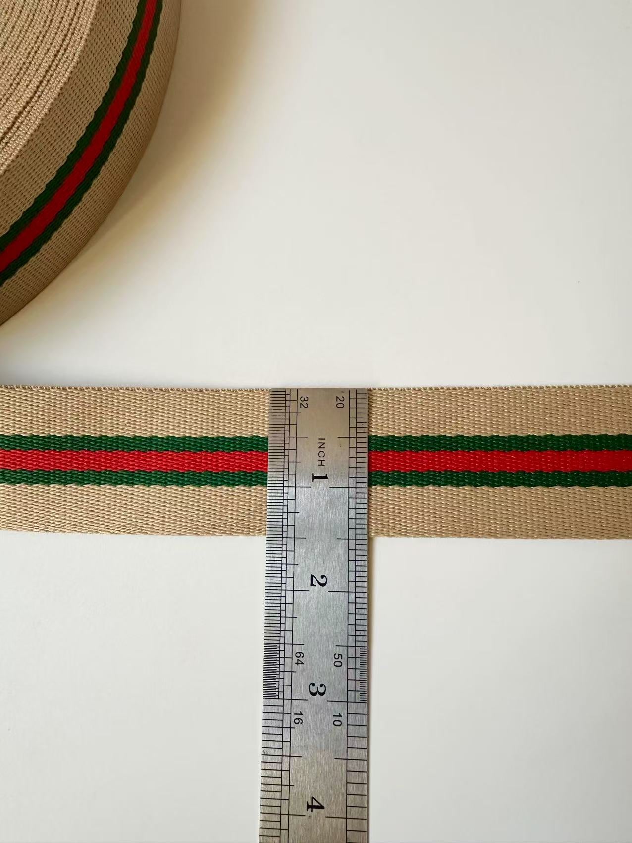 Craft Gucci 1.5 inch Strap ,Handmade Striped Ribbon Trim Embroidered For Handicrafts By Yard