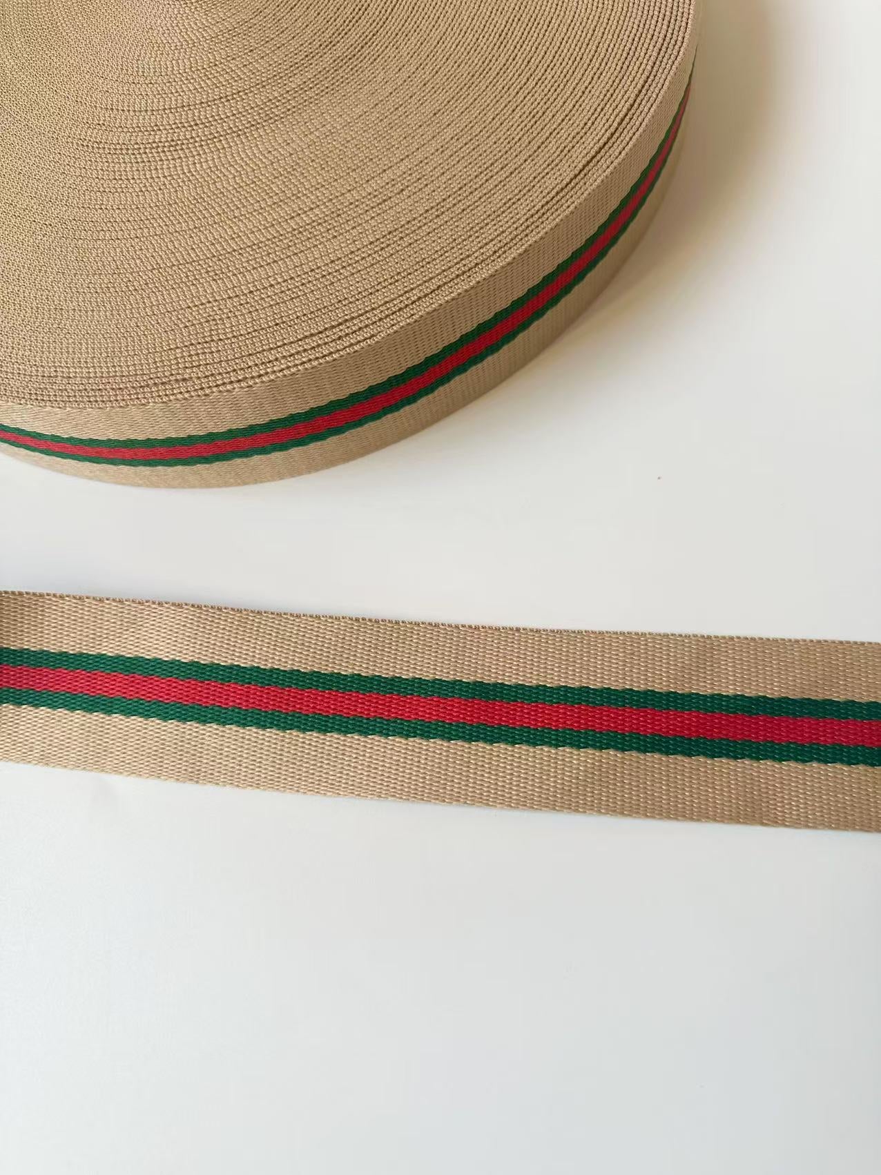 Craft Gucci 1.5 inch Strap ,Handmade Striped Ribbon Trim Embroidered For Handicrafts By Yard