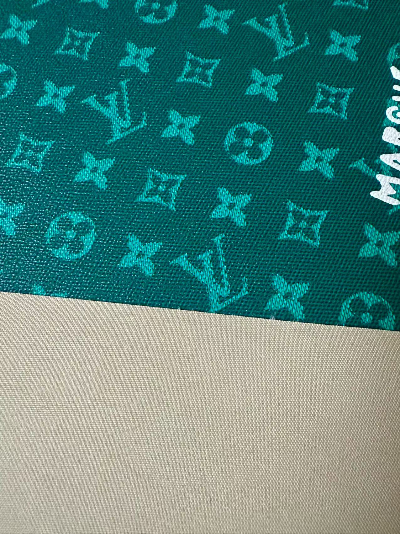 Craft Best Quality Green LV Vinyl Leather For Handmade Sneaker,Upholstery,Furniture By Yard