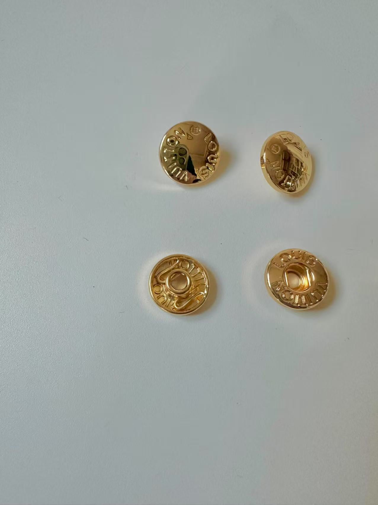Craft Gold 12MM Louis Vuitton Metal Snap Button For Handmade Handicraft Goods