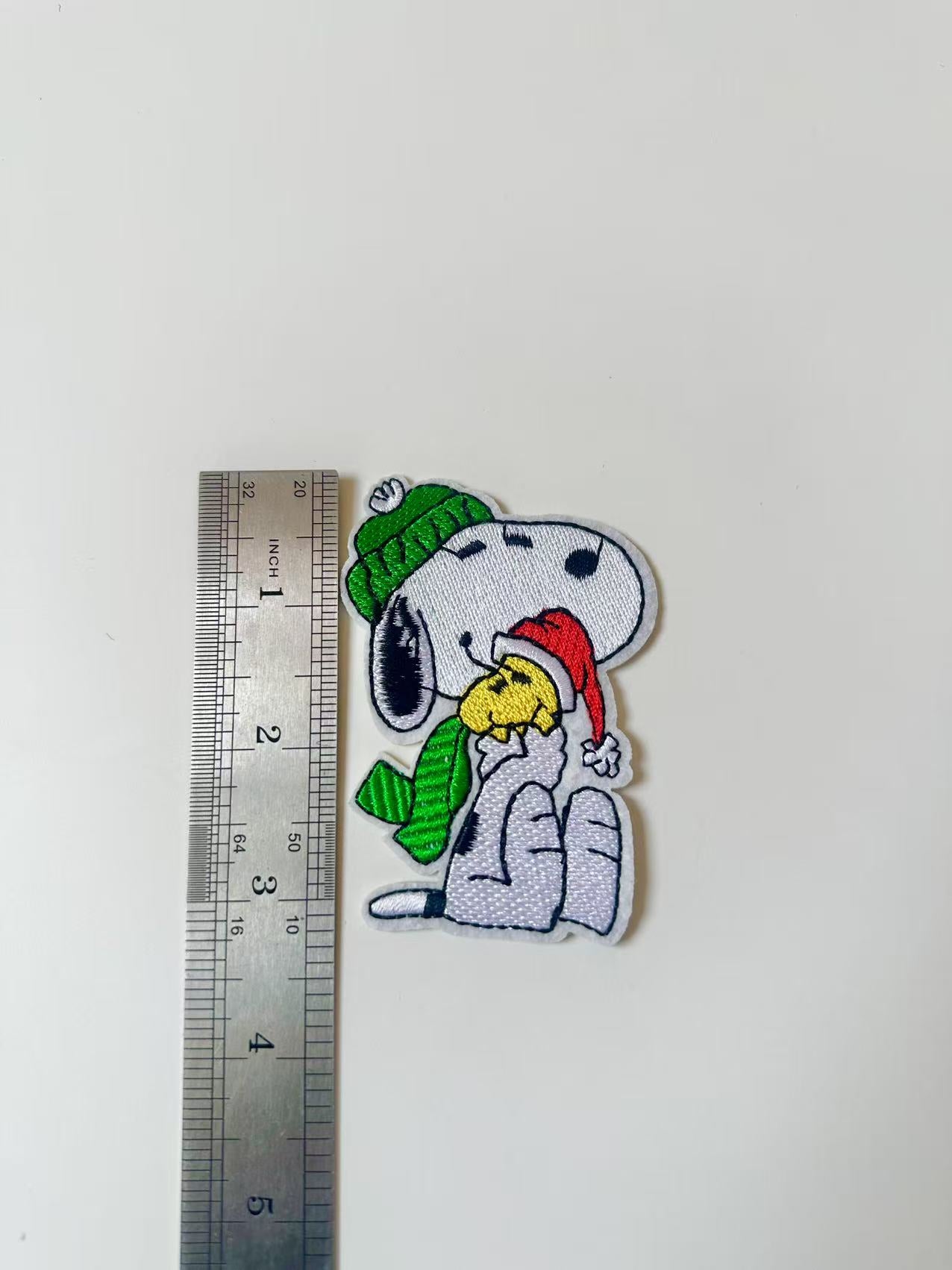 Craft 2"x3.1 " Snoopy Green Hat Embroidery Patches For Handmade Handicraft
