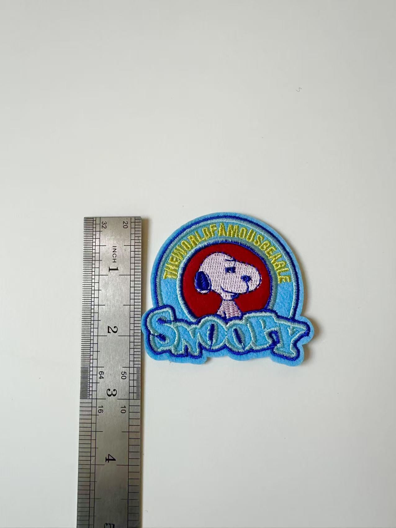 Craft 2.8"x2.4 " Snoopy Blue Embroidery Patches For Handmade Handicraft