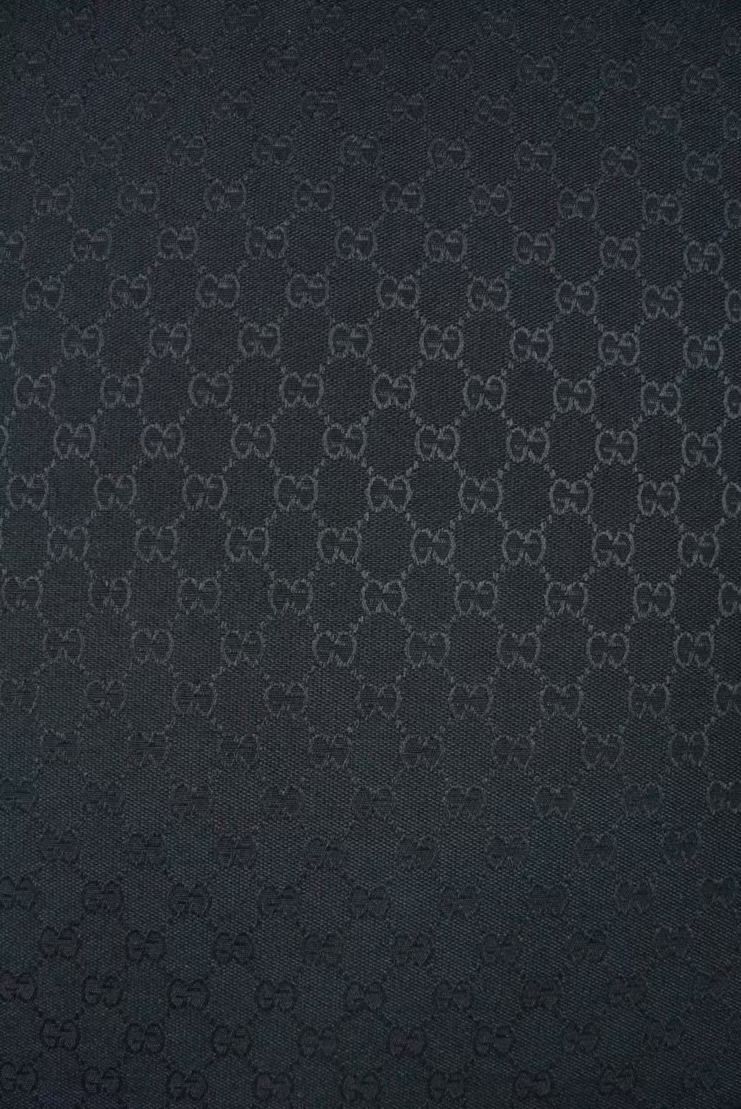 Classic Gucci Jacquard Fabric Cloth, Fabric Bags Fabric Shoes Fabric Hat Fabric good quality (Black)