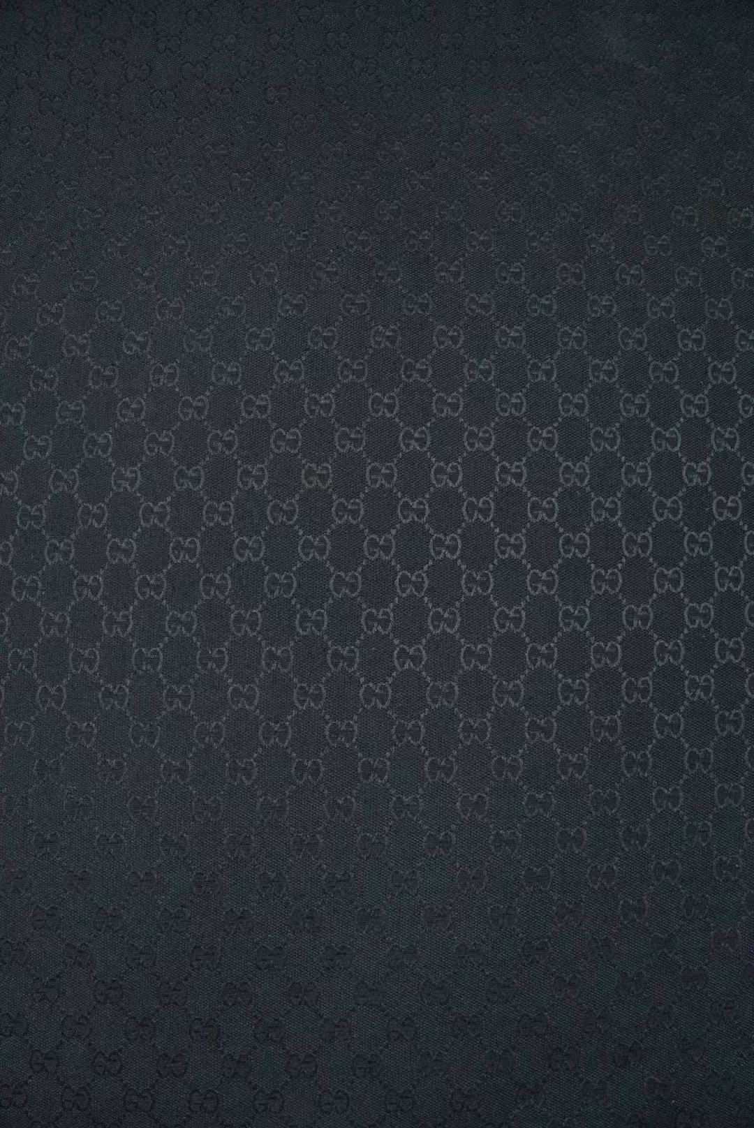 Classic Gucci Jacquard Fabric Cloth, Fabric Bags Fabric Shoes Fabric Hat Fabric good quality (Black)
