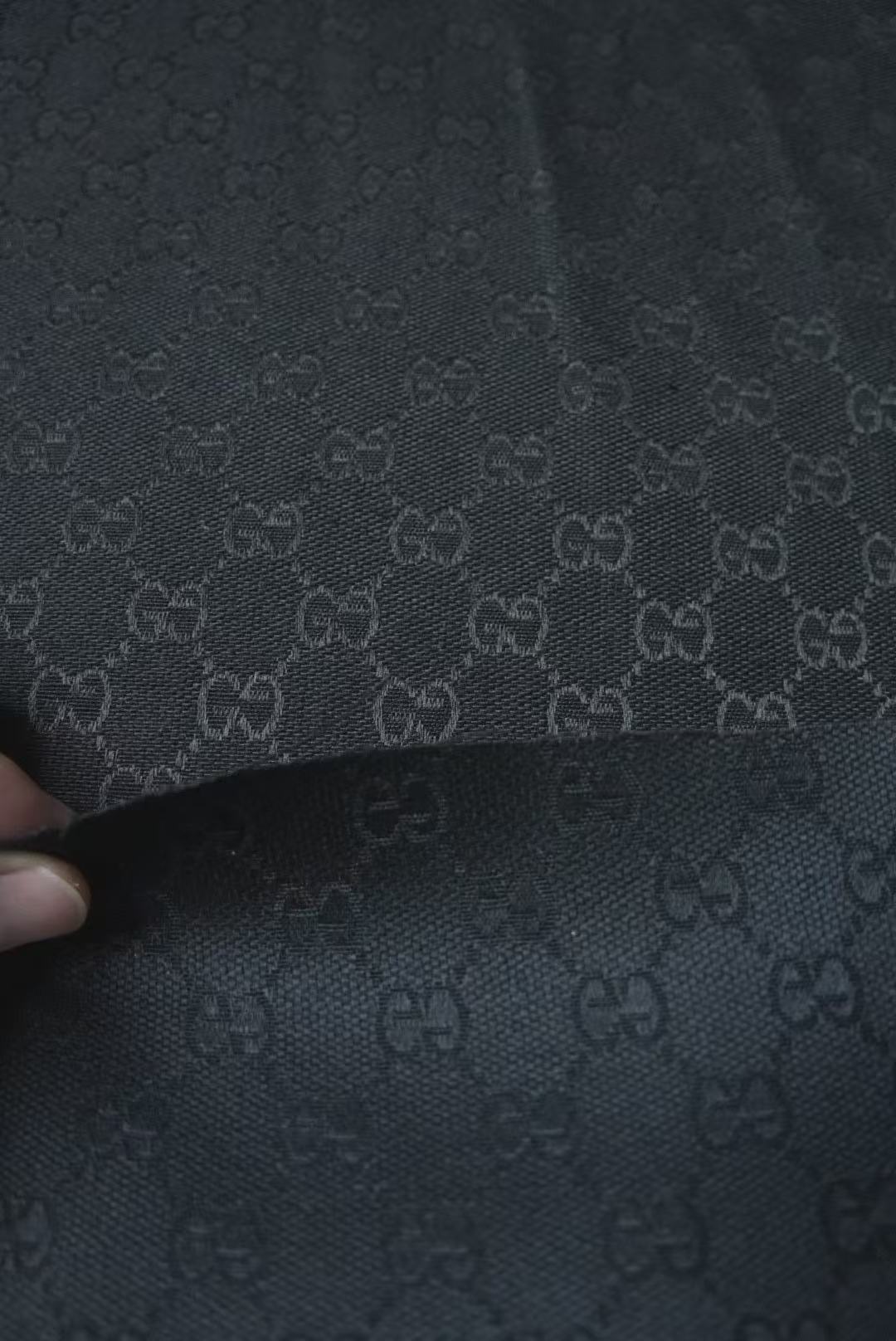 Classic Gucci Jacquard Fabric Cloth, Fabric Bags Fabric Shoes Fabric Hat Fabric good quality (Black)