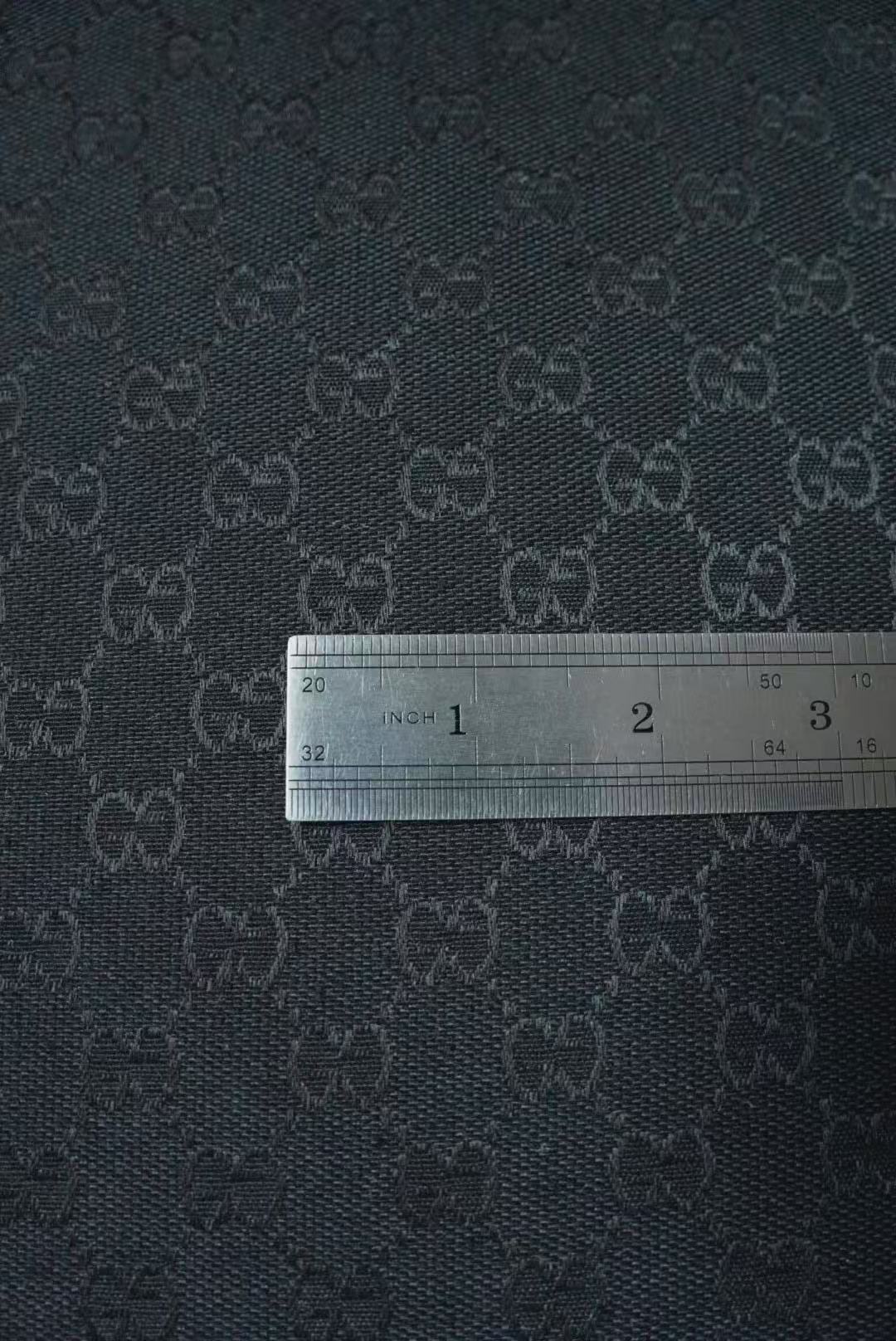 Classic Gucci Jacquard Fabric Cloth, Fabric Bags Fabric Shoes Fabric Hat Fabric good quality (Black)