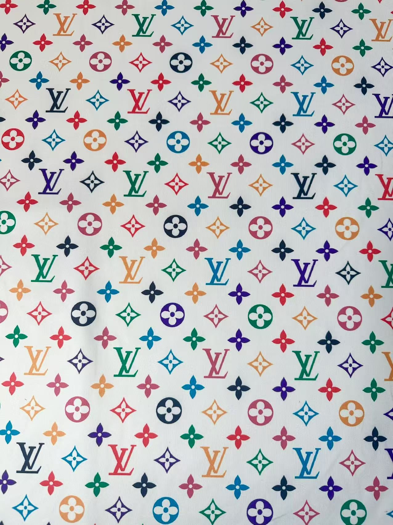 Fashion Colorful LV Air Layer Knitting Cloth Fabric For Handmde Clothing ,Dress,Sneaker Handicraft By Yard
