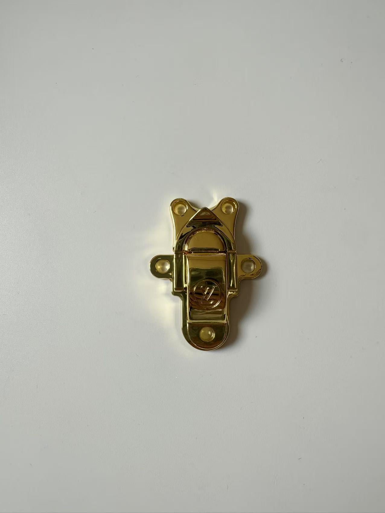 New Best Quality Small Gold Alloy Material LV Locks For Handmade Box ,Bag and Handicraft Goods