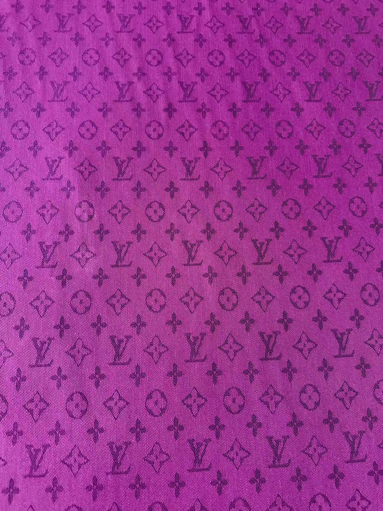 Craft Fuchsia LV Jacquard Denim Cloth Fabric For Handmade Apparel,Sneaker Goods