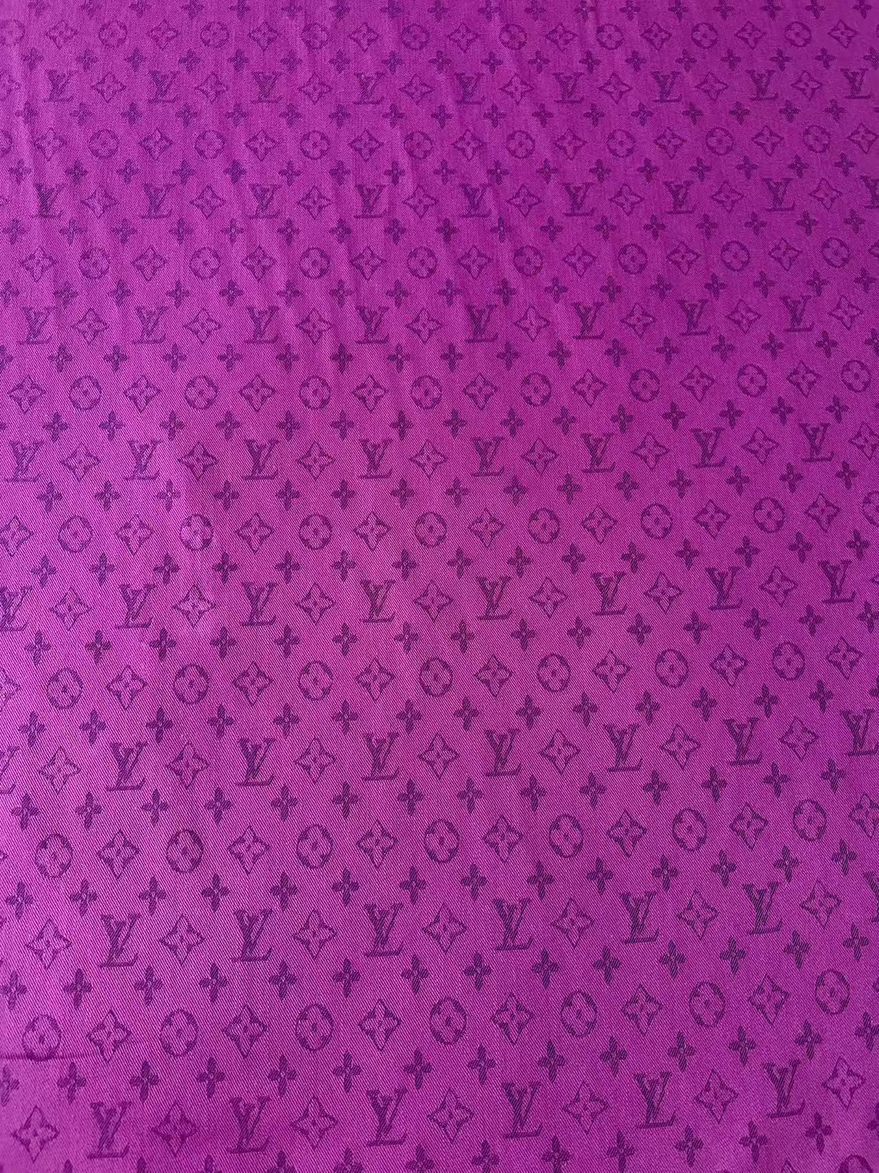 Craft Fuchsia LV Jacquard Denim Cloth Fabric For Handmade Apparel,Sneaker Goods