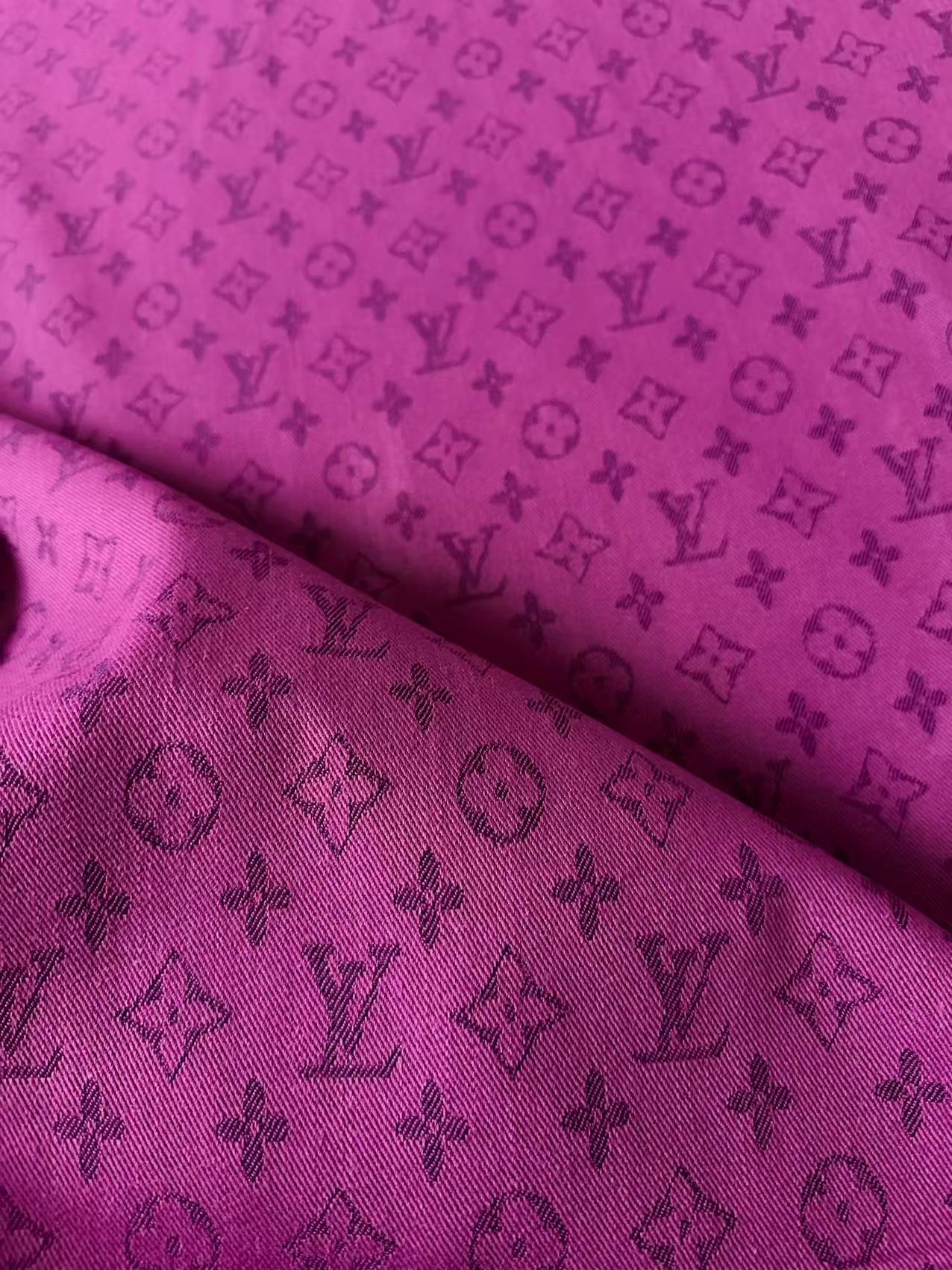 Craft Fuchsia LV Jacquard Denim Cloth Fabric For Handmade Apparel,Sneaker Goods