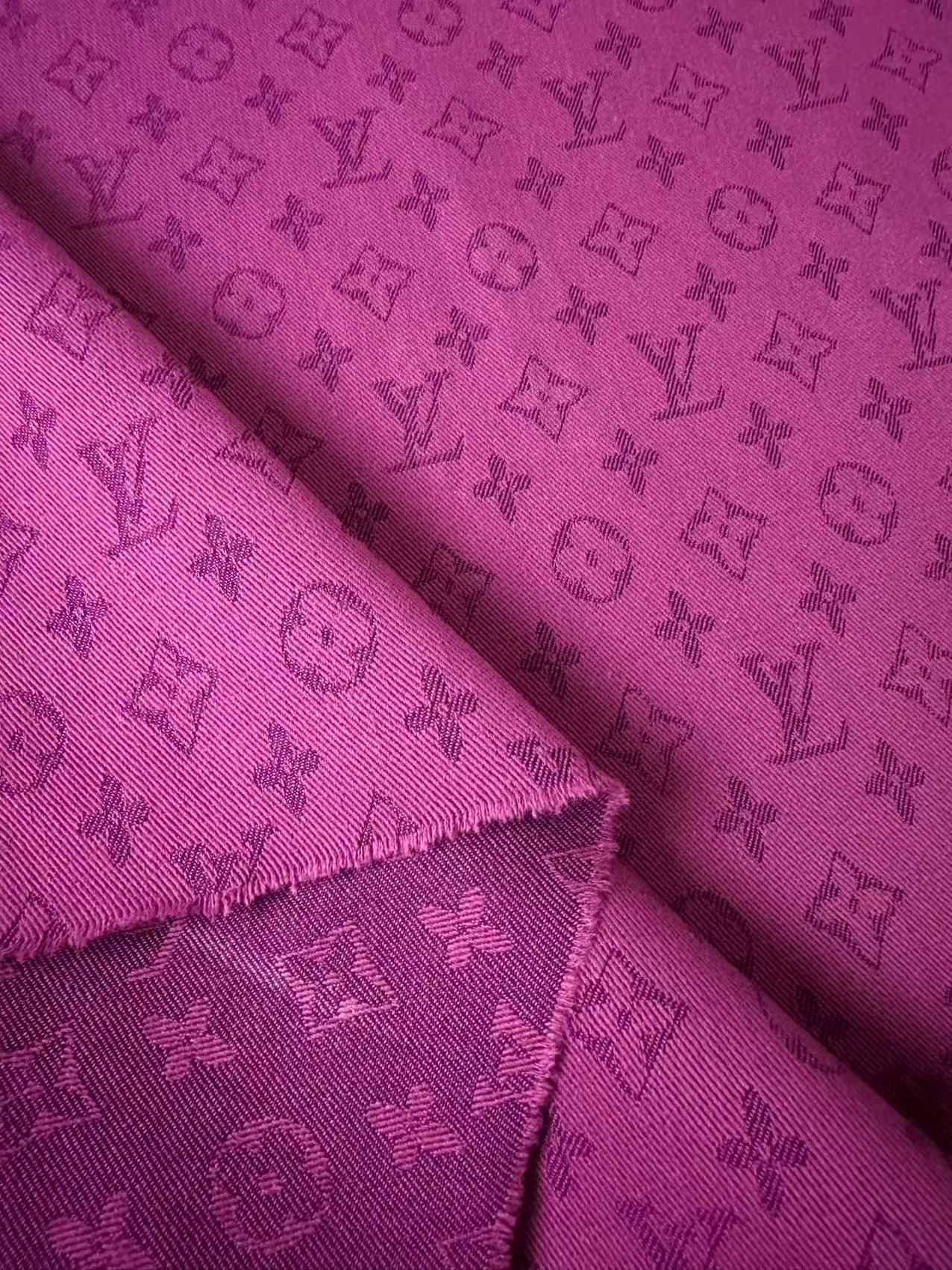 Craft Fuchsia LV Jacquard Denim Cloth Fabric For Handmade Apparel,Sneaker Goods