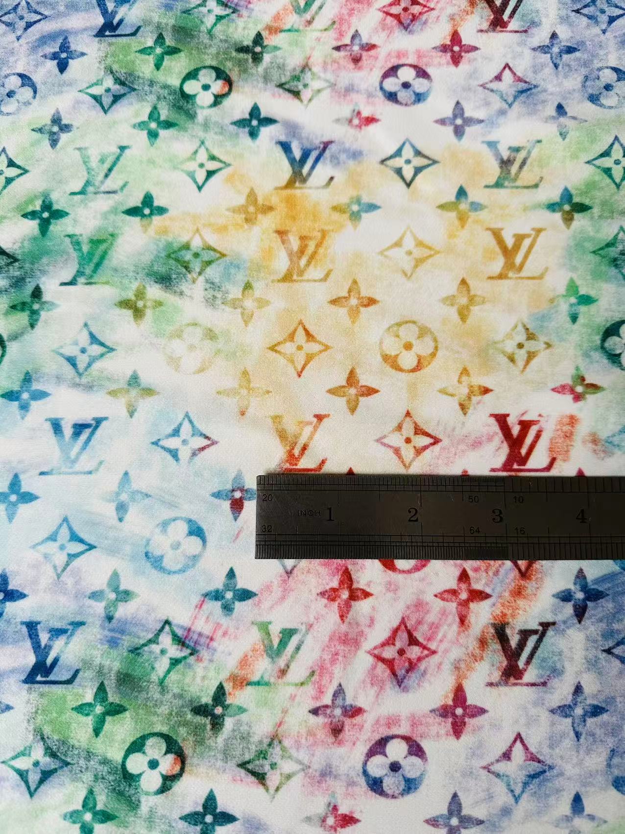 Craft Colorful Crayon LV Cotton With Polyester Cloth Fabric For DIY Handicraft Apparel