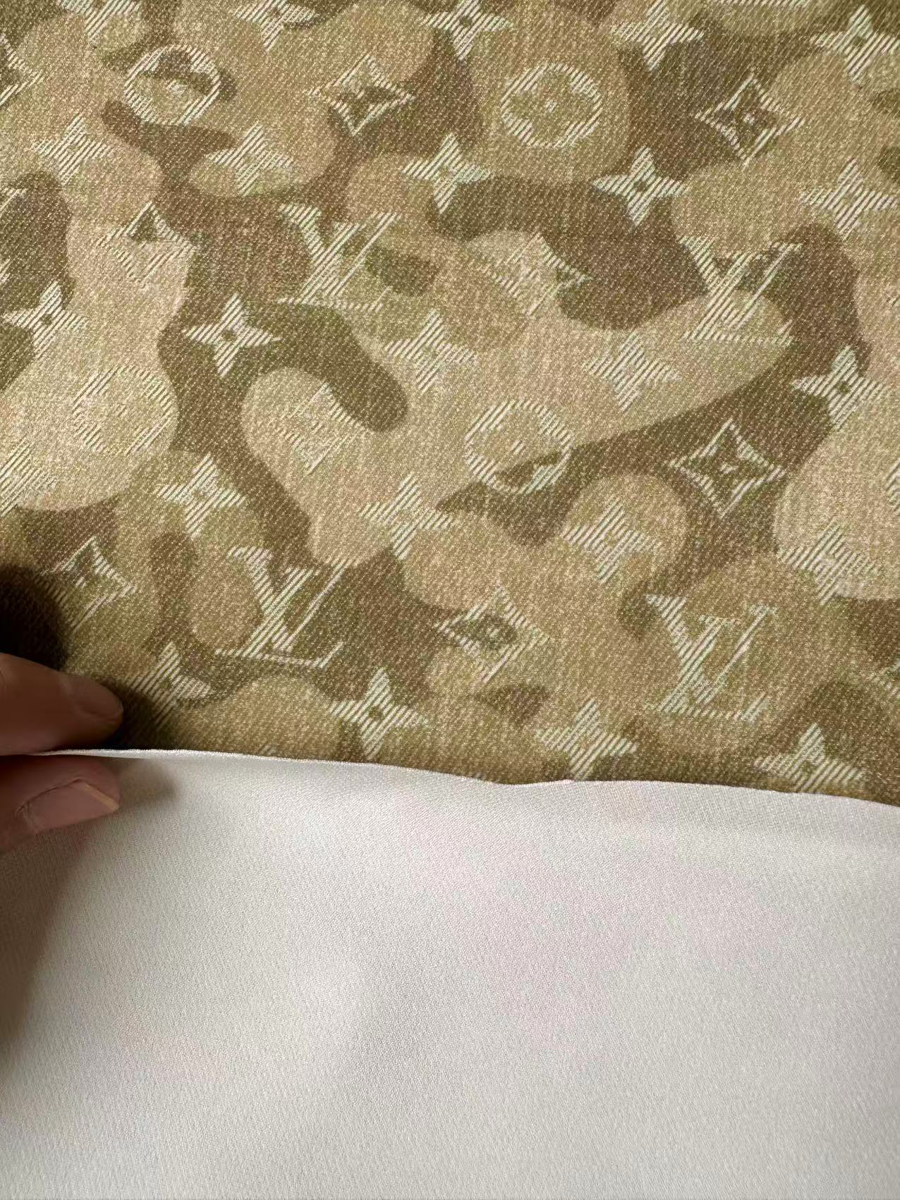 Fashion Cotton with Polester Cloth Fabric , LV Camouflage Design Fabric for Handmade Clothing By Yard