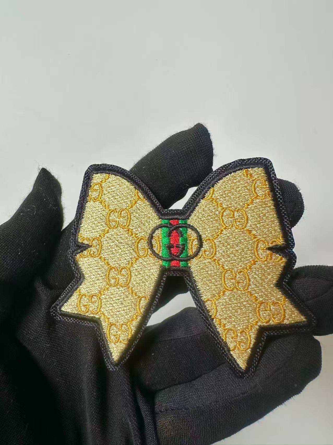 Craft Embroidery Gucci Jacquard Patches For Customized Clothing