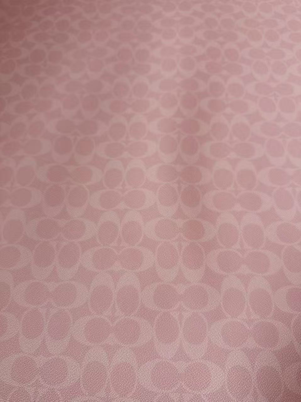 Classic Pink Color Coach Leather Fabric For Handmde Handicraft By Yards