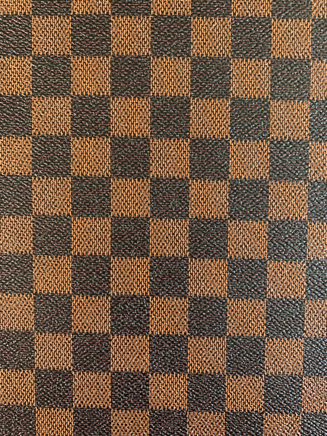 Classic Plaid Leather Fabric Handmade Shoes Fabric,The Purse Fabric Bags fabric(brown)