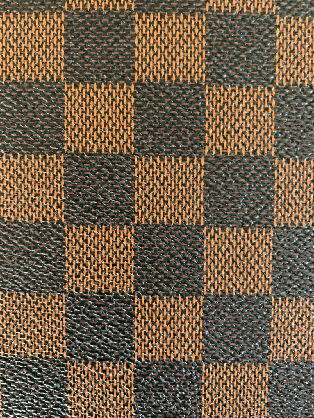 Classic Plaid Leather Fabric Handmade Shoes Fabric,The Purse Fabric Bags fabric(brown)