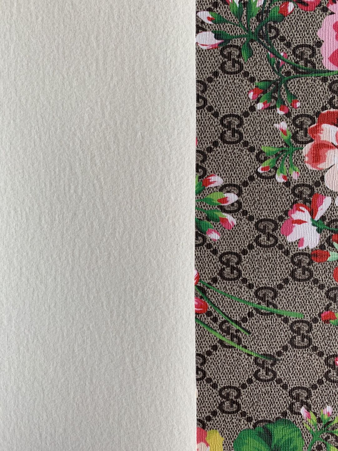 Classic Gucci Leather Case Fabric,Handmade Bag Fabric,Hand-made Shoes Fabric(red flower)