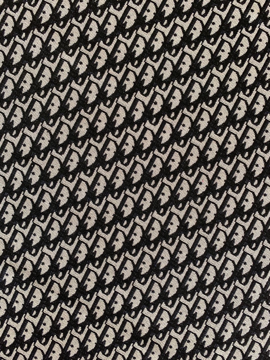 Fashion Canvas Jacquard Fabric Cloth Bags Fabric Shoes Fabric Hat Fabric By Yards(Black)