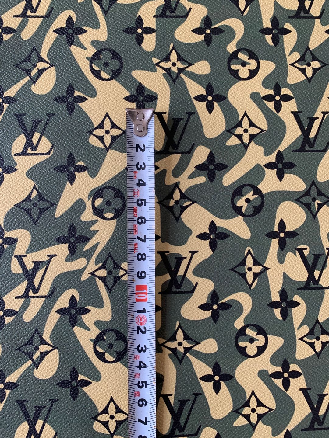 Classic LV Camouflage Leather Case Fabric,Handmade Bag Fabric,Hand-made Shoes Leather Fabric