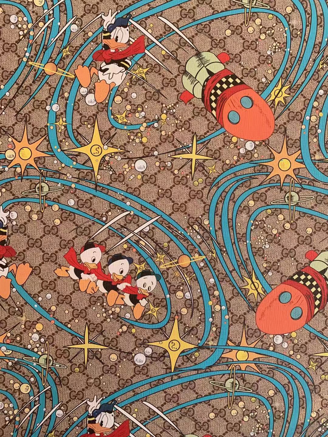Classic Gucci Leather Case Fabric,Handmade Bag Leather,Hand-made Shoes Leather, Joint Disney Donald Duck