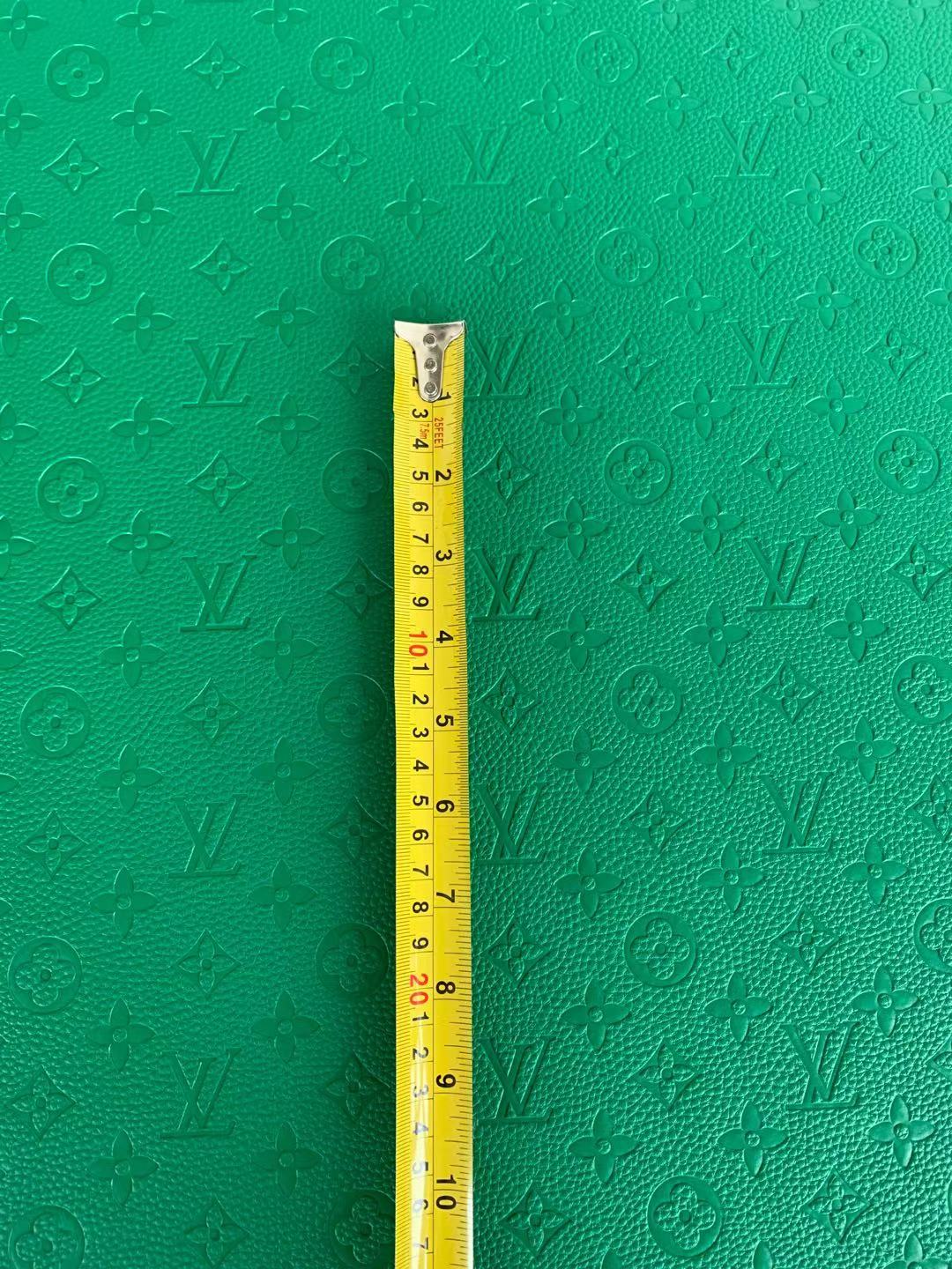Fashion Embossed LV Crafting Leather Fabric For Handmade Bags and Shoes , Handicrafts By Yards (Green)