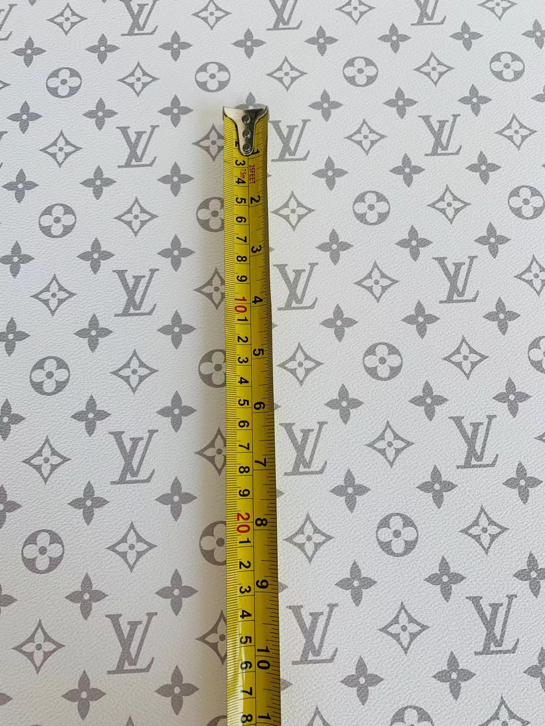 Classic LV vinyl crafting leather fabric For Handmade Shoes,Furniture ,Bike ,Bag and DIY Handicrafts By Yard (White)