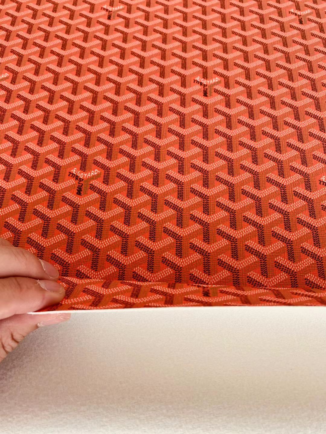 Classic Leather Fabric , Handmade Shoes Leather, Hand-made Bags Fabric,Handicraft Leather Fabric By Yard (Orange)
