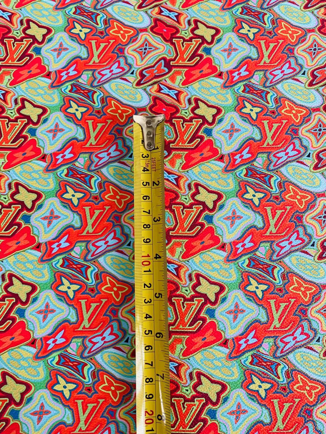Classic LV Leather Case Fabric,Handmade Bag Fabric,Hand-made Shoes Fabric By Yard (Geometric Design)