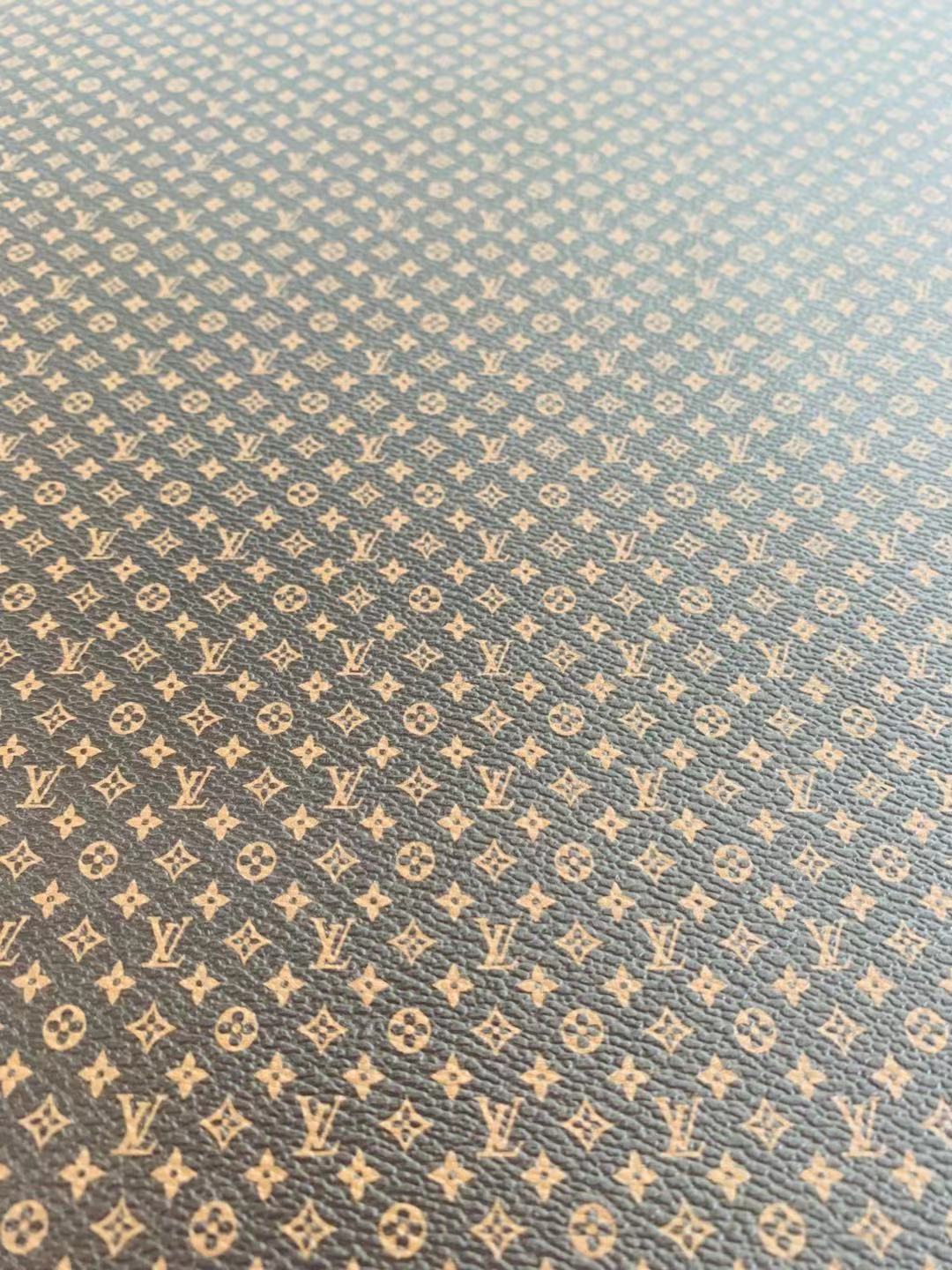 New LV Small Size 0.5mm vinyl crafting leather fabric Bag leather ,shoes leather ,Handicraft leather By Yards