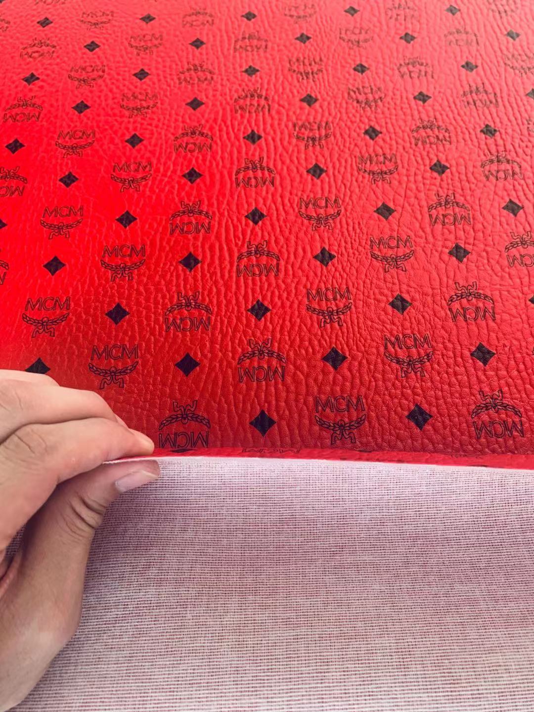 Classic Leather Case Fabric,Handmade Bag Fabric,Hand-made Shoes Fabric (Red)