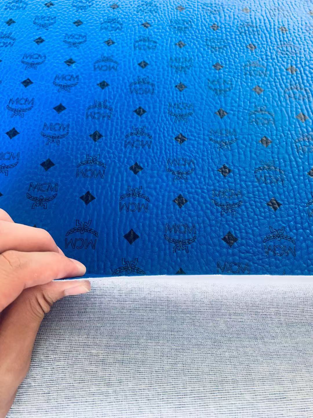 Classic Leather Case Fabric,Handmade Bag Fabric,Hand-made Shoes Fabric (Blue)