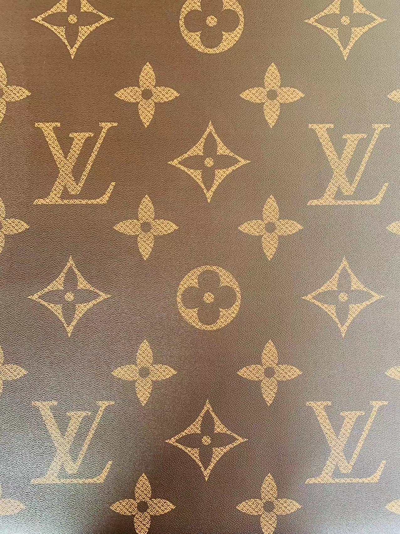 Classic LV 3.5 inch vinyl crafting leather fabric Bag leather ,shoes leather ,Handicraft leather( 3.5 inch Big Size )