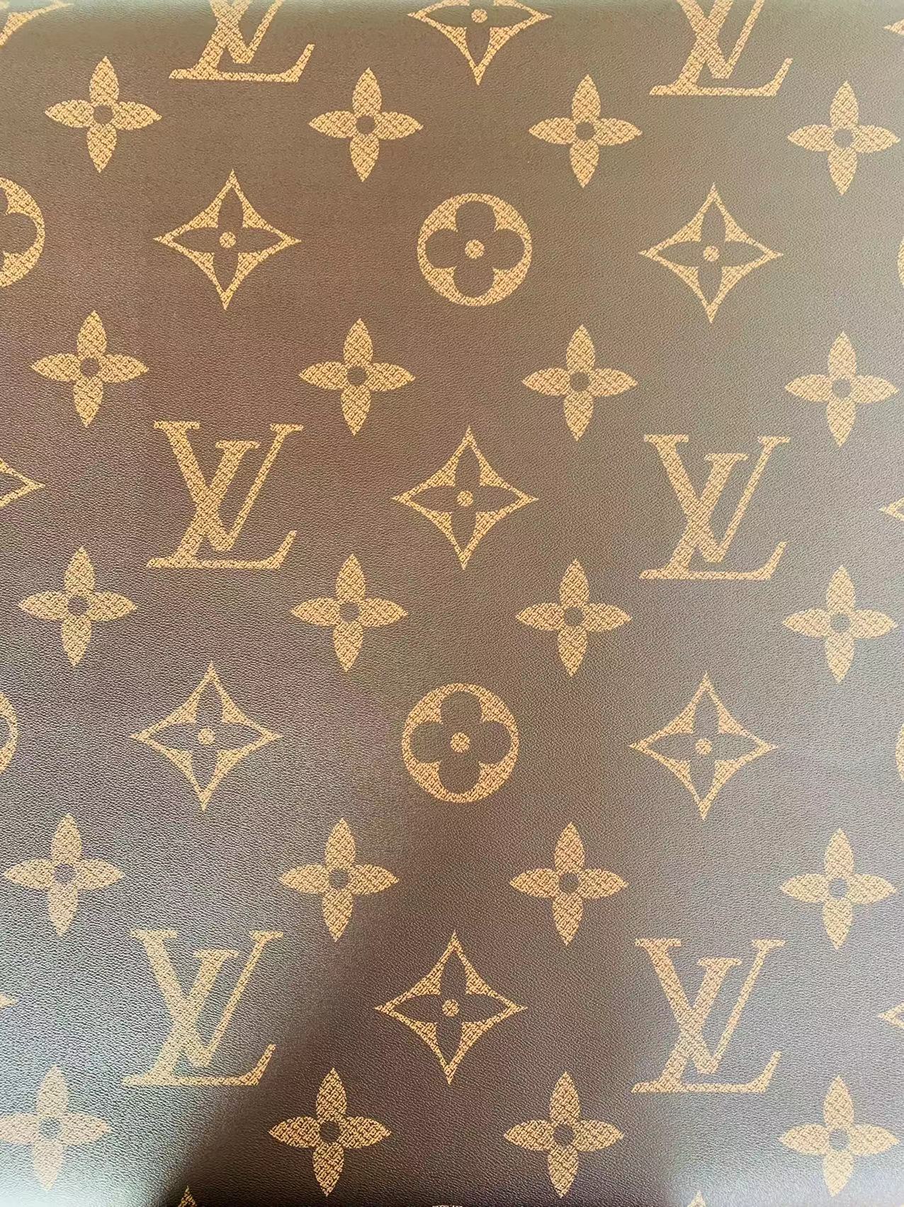 Classic LV 3.5 inch vinyl crafting leather fabric Bag leather ,shoes leather ,Handicraft leather( 3.5 inch Big Size )