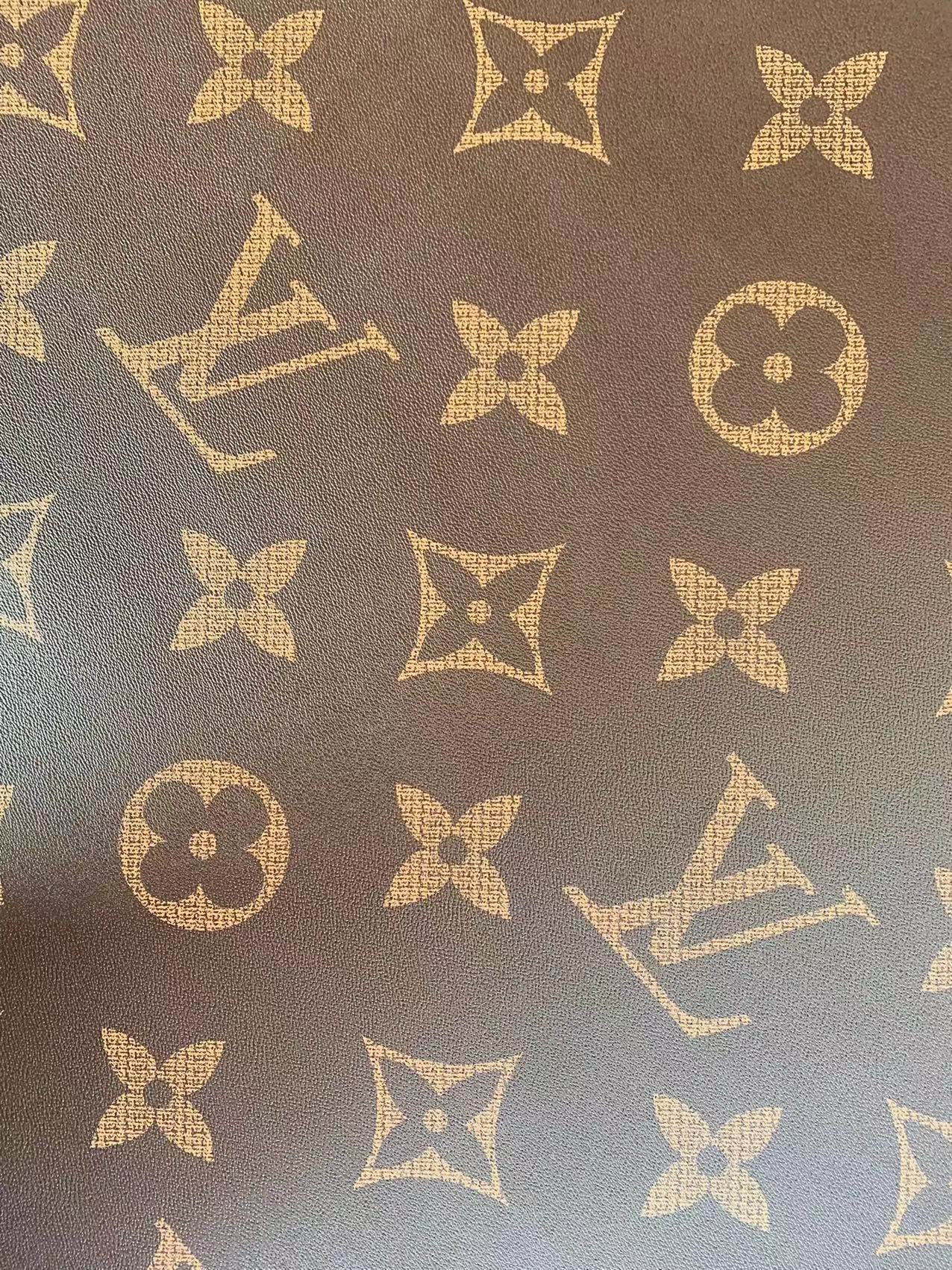 Classic LV 3.5 inch vinyl crafting leather fabric Bag leather ,shoes leather ,Handicraft leather( 3.5 inch Big Size )
